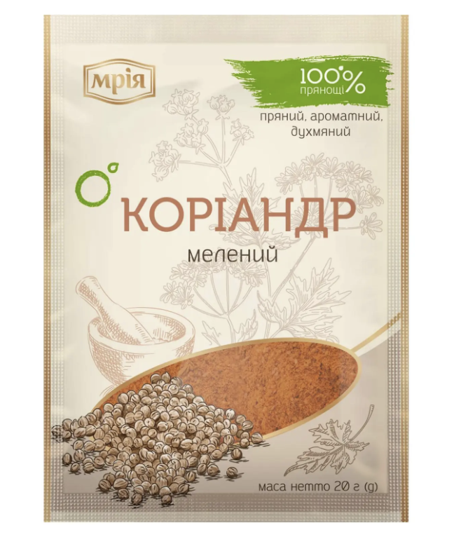 Коріандр мелений Мрія УБ 20г